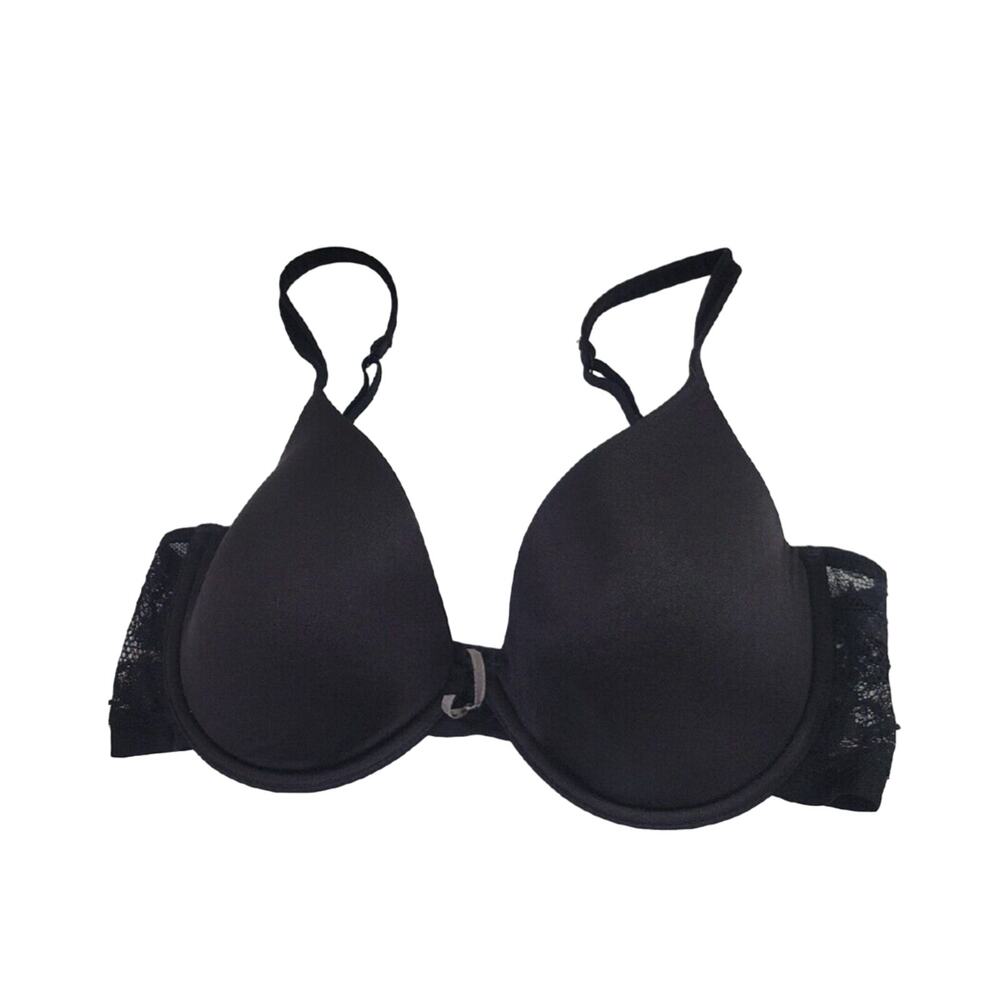 Simply Vera Vera Wang Black Full Coverage Adjustable Straps Underwire Bra Sz 36D
